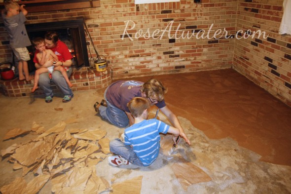 How to do brown paper floors 08