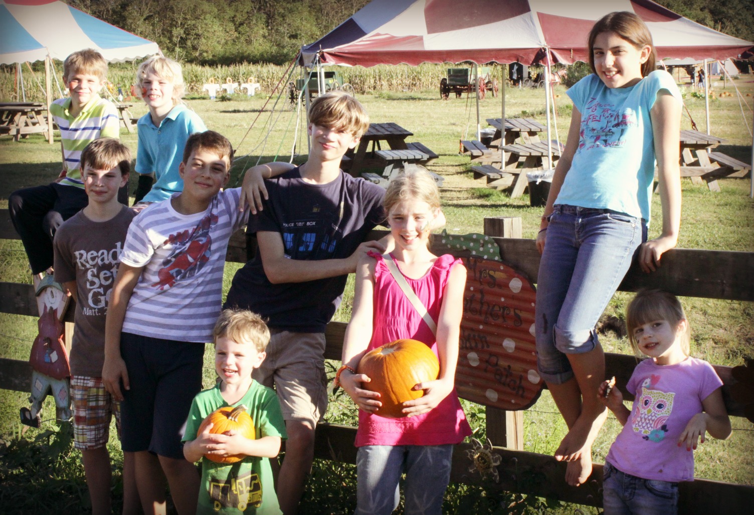 Kids at Pumpkin Patch