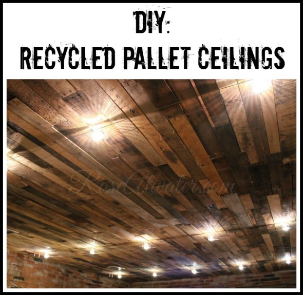DIY Recycled Pallet Ceilings