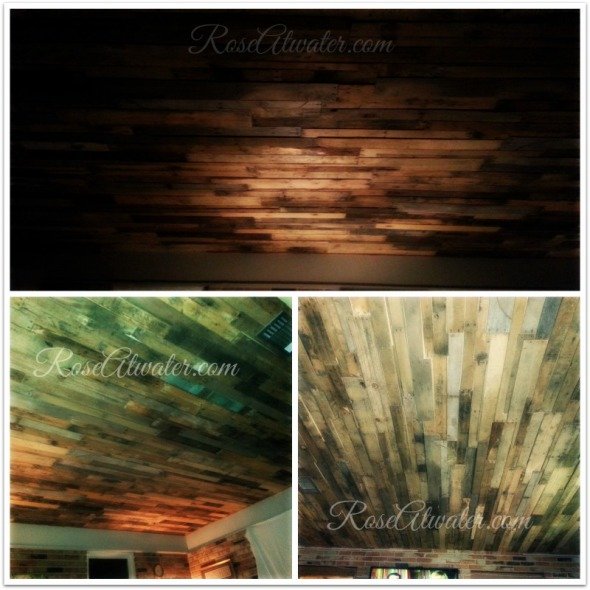 Finished Pallet Ceiling Without Lights