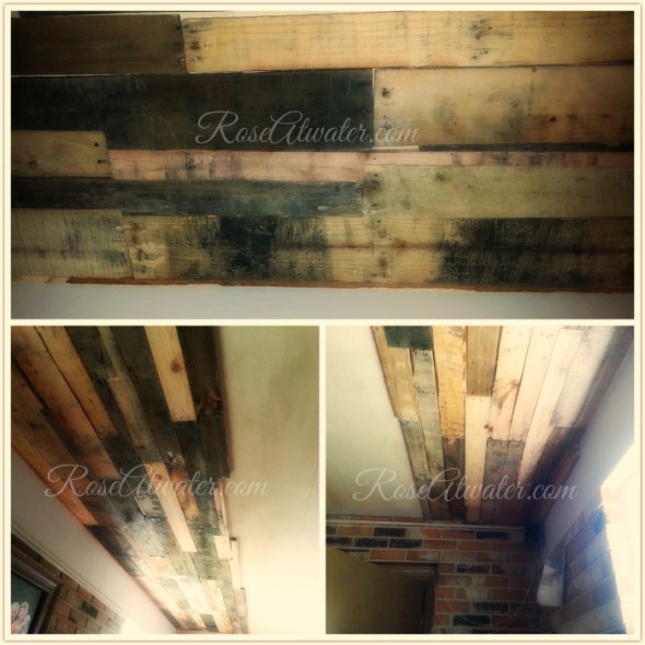 Unfinished Pallet Ceiling