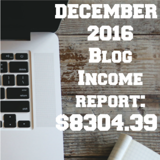 December 2016 Blogging Income Report